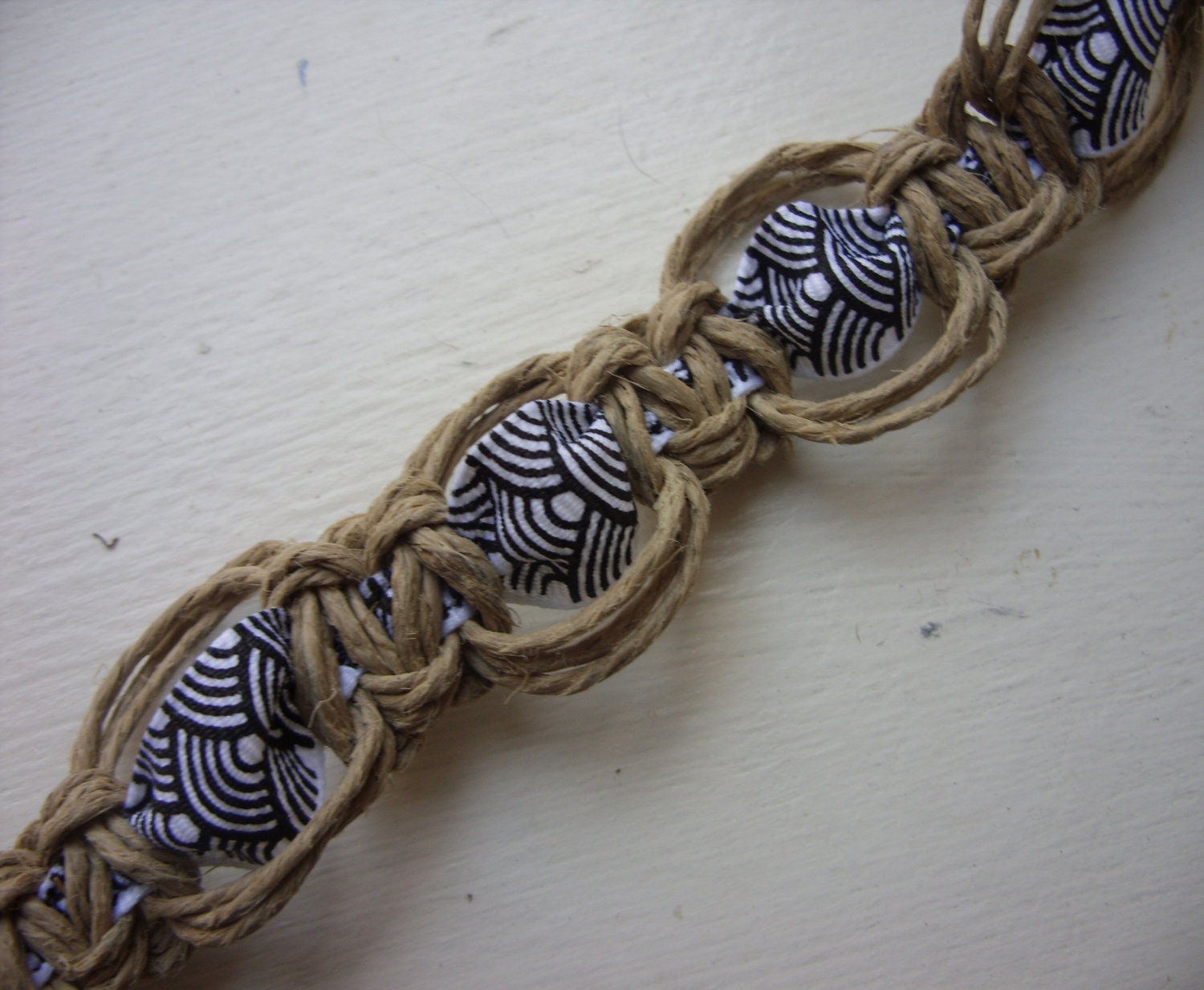 Hemp & Ribbon Bracelet