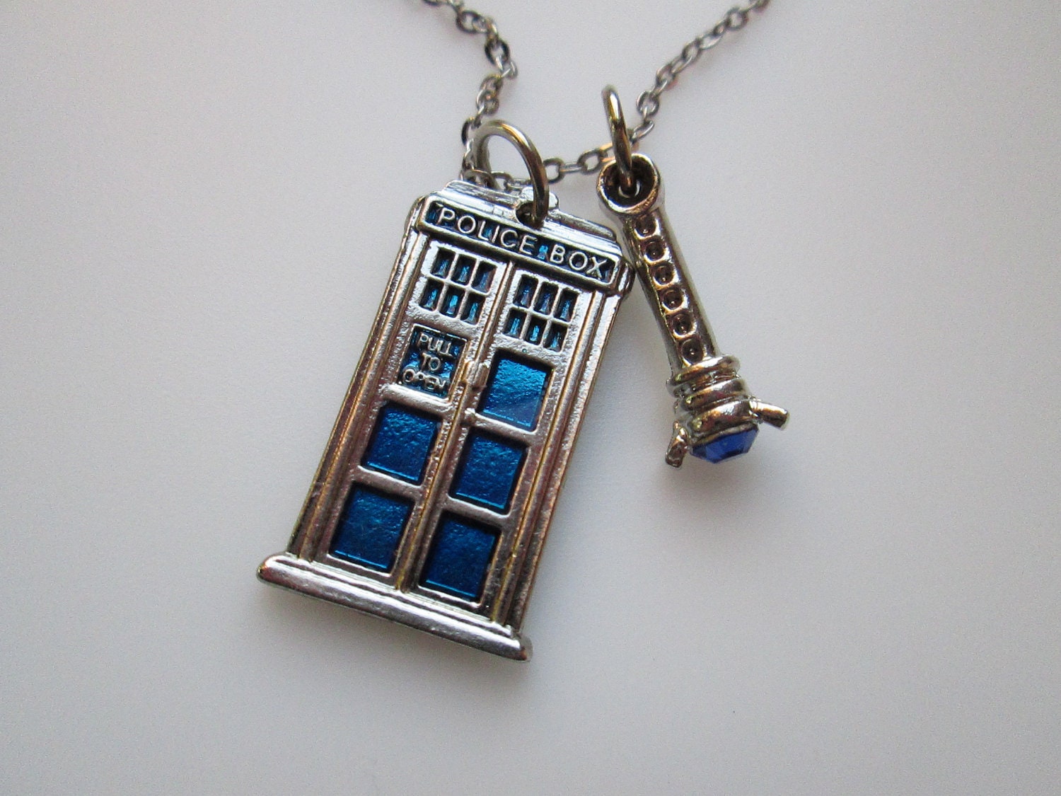 MINI Police Box and SONIC SCREW Necklace.