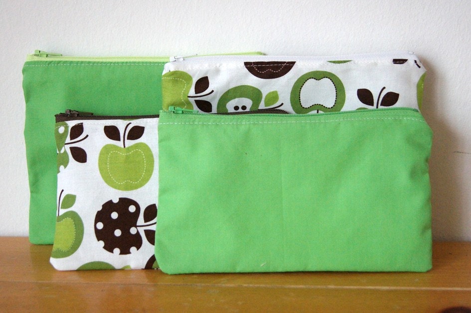 Snack and Sandwich Bag Combo 4-Pack Green Apples