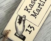 steampunk escort tags, table signs and menus, RESERVED for Laureen