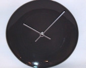 Small Charcoal Clock, 8-1/2 Inch Wall Clock, Contemporary Home Decor, Wall Decor, Plate Clock No. 1054