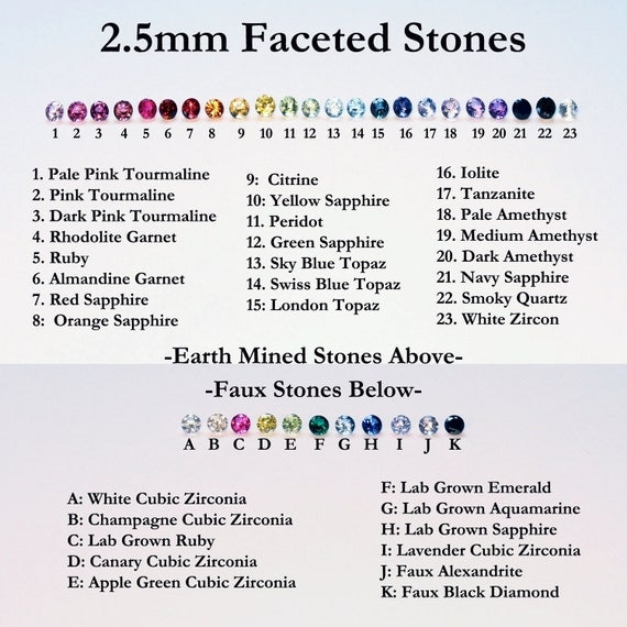 Choose Three Stones for your Sparkling Threads of Gold - Set of Three Tiny Stack Rings with 14k Gold Set Faceted Stones - Delicate