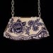 Blue Transferware Floral Toile Broken China Jewelry Necklace made from an antique broken plate