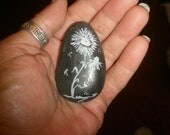 hand drawing stone-Dandelion