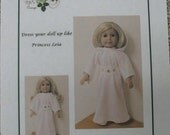 PDF Pattern "Princess Leia Gown"   fits American Girl Doll designed by Donna Cotterman