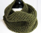 Chunky hand knit cowl scarf, neck warmer, tube scarf, Winter Fashion, Winter Accessories