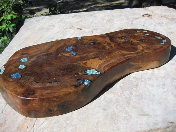 Large Thick Black Walnut Burl Plattercutting Board By Inlaidwoods