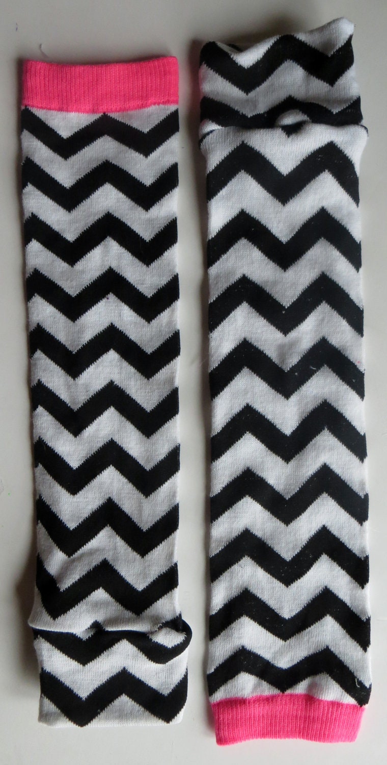 Black and White Chevrons BeezLegz: Baby/Toddler/Child Leggings & Adult Arm Warmers