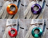 Fancy Toggle Clasp - Colored Necklace Clasp - Enameled Solid Copper Jewelry Clasp - Green, Red, Orange, Purple