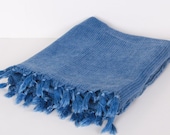 Blue Towel ,Turkish Bath Towel... NEW SPECIAL Peshtemal Blue
