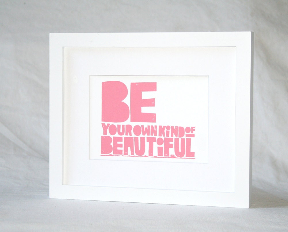 Quotes for Girls, Wall art Teenage Girl, Girls room Decor, Raw art Letterpress, Typography, nursery Decor, Princess Pink