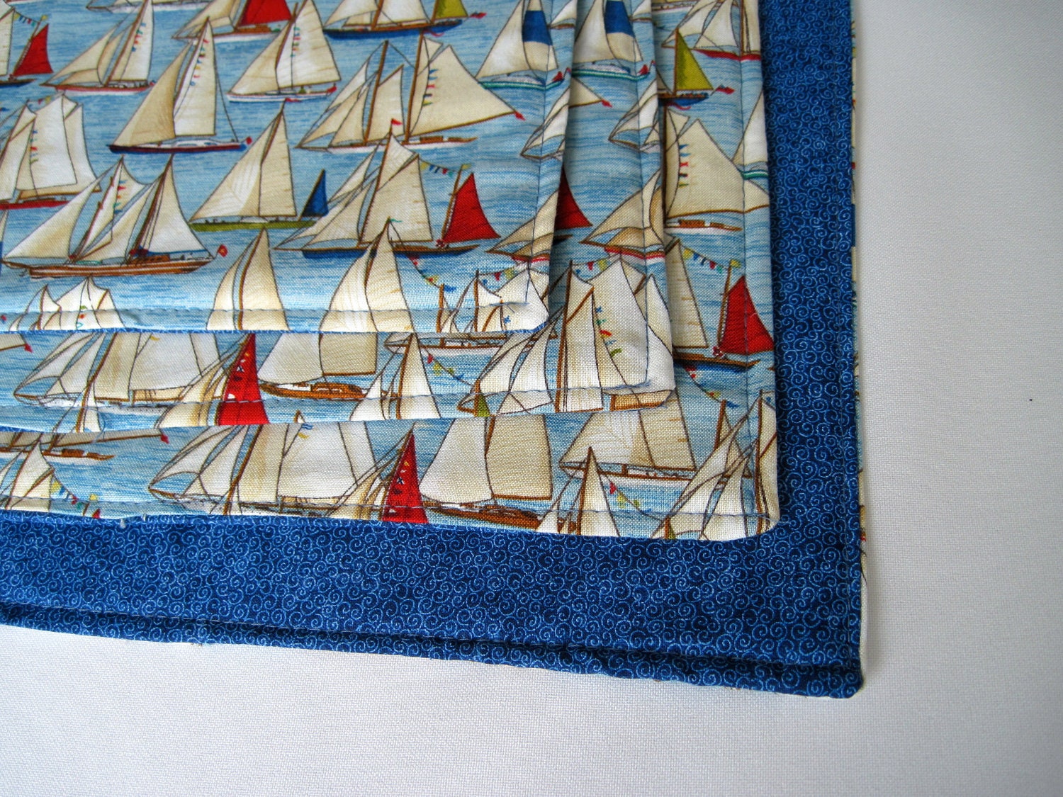 Sailboat Placemats 6 Reversible Rectangle by tracystreasuresri