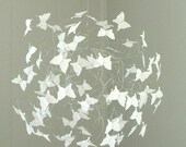 White Wedding Butterfly Spa Decor White Butterfly Mobile