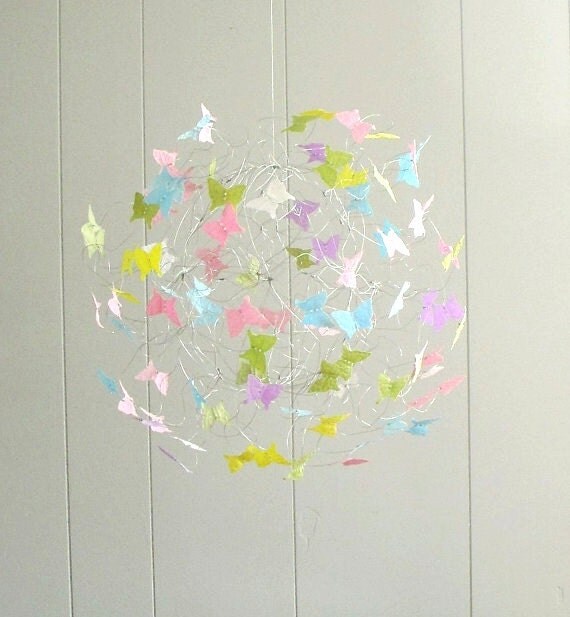 Baby Crib Mobile for Nursery Butterfly Mobiles by ButterflyOrbs
