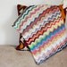 ON SALE knit baby blanket, newborn photo prop, chevron baby blanket, small knitted baby blanket