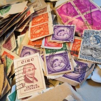 Vintage Lot of Cancelled International Early to Mid Twentieth Century Stamps
