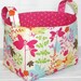 Storage Basket Fabric Bin Organizer Container - Butterfly Garden - Ready to Ship