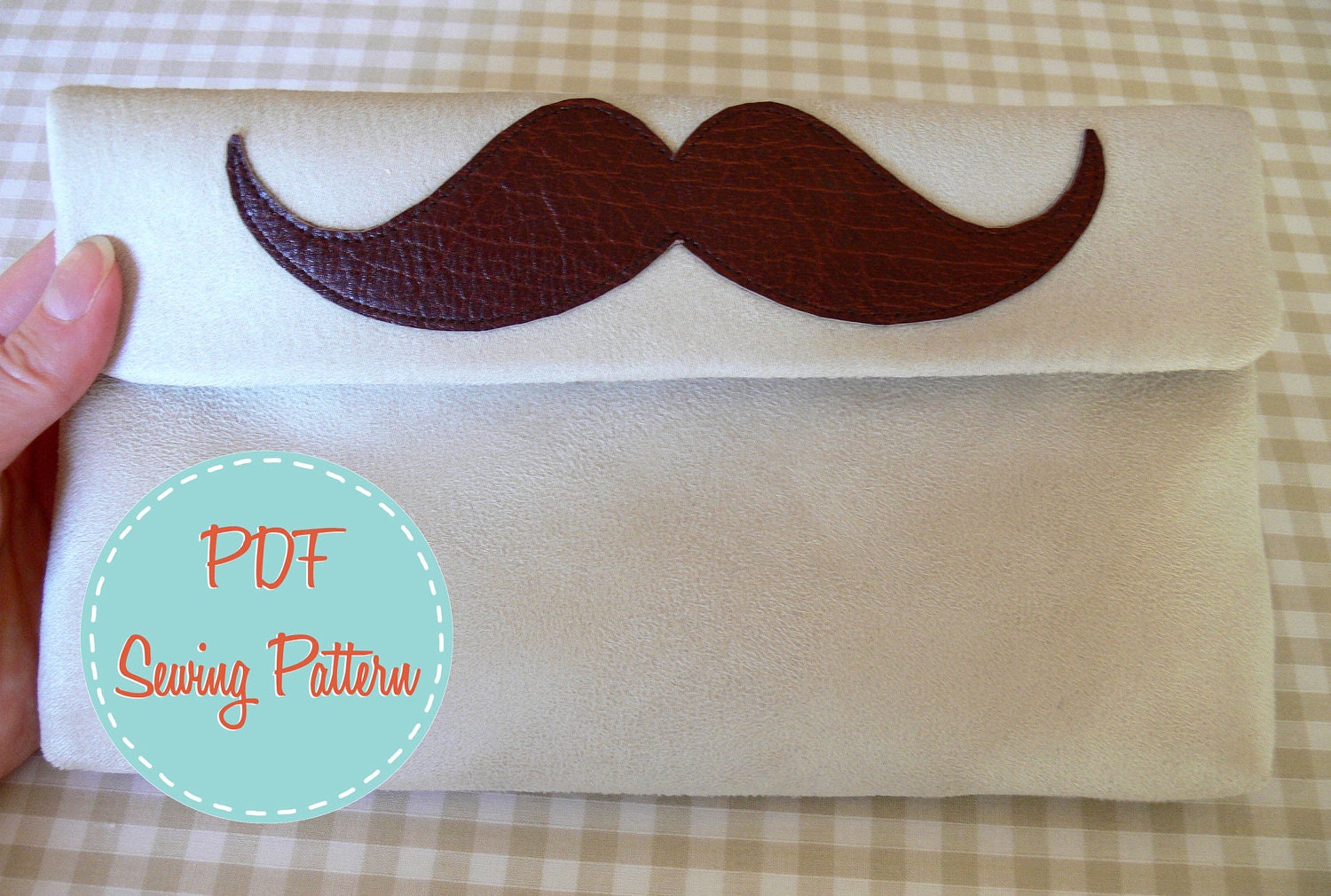 PDF Pattern - Mustachio Clutch