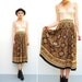 80s Scarf Skirt - High Waist Silk Pleated Skirt - Christian Aujard PARIS Midi Skirt - 1980s Folk Art Skirt - Office Fashion - XS S 0 2
