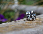 Meteorite Crystal Ring
