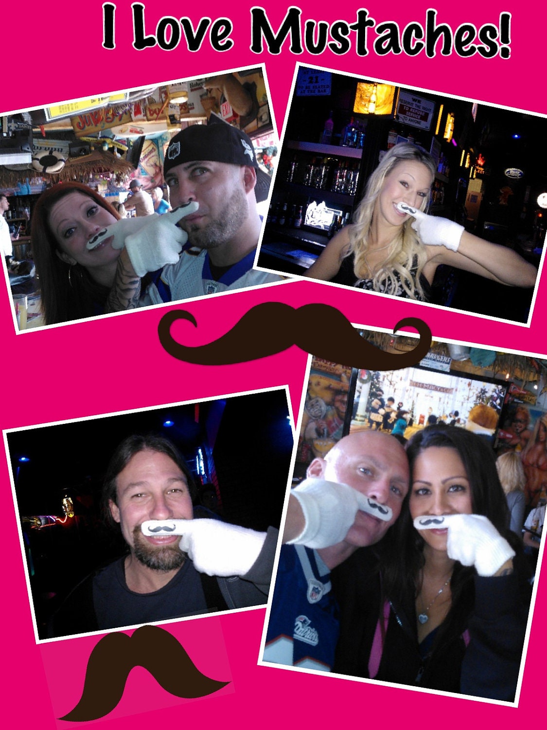 Mustache Gloves