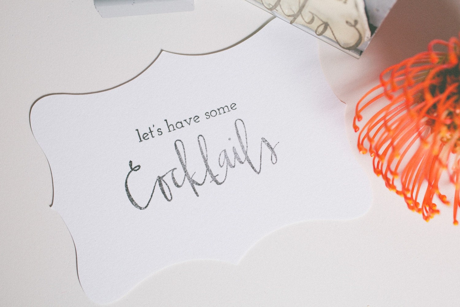 let's have some cocktails // custom stamp