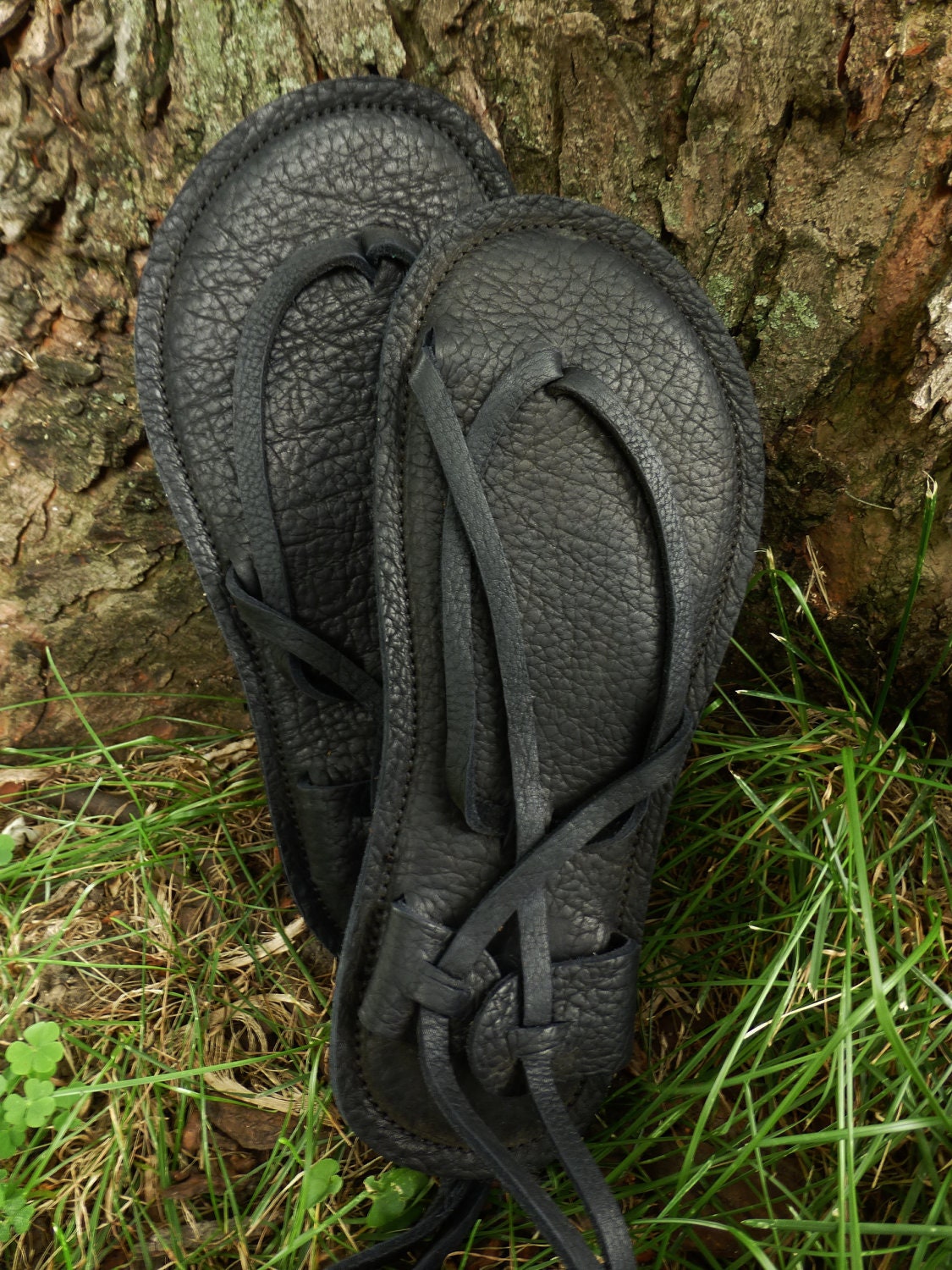 Midnight Black Maori Sandal