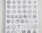 SNOW CRYSTAL Cards 10 pack WHITE Photographs of Snowflakes