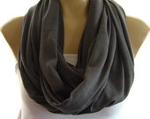 Charcoal Gray.. Nomad Cowl.....Infinity Scarf..Relaxed version..Super soft.