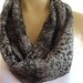 Tiny but Mighty...Shades of dark taupe...Snake skin.......Necklace Scarf...Chiffon....Instant gratification...