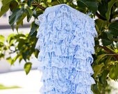Chicaboo Light Blue Bubble lace petti romper / ruffles bloomer..you choose size
