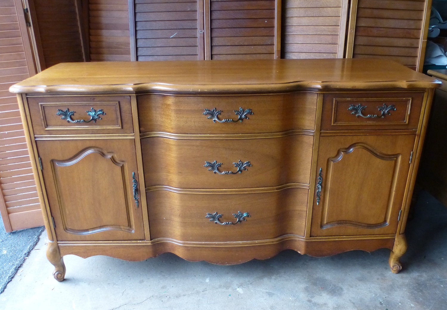 Sideboard Bow Front Buffet Vintage PAINT to ORDER Poppy Cottage Coastal