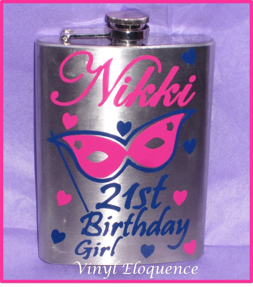 8 oz Personalized Flask
