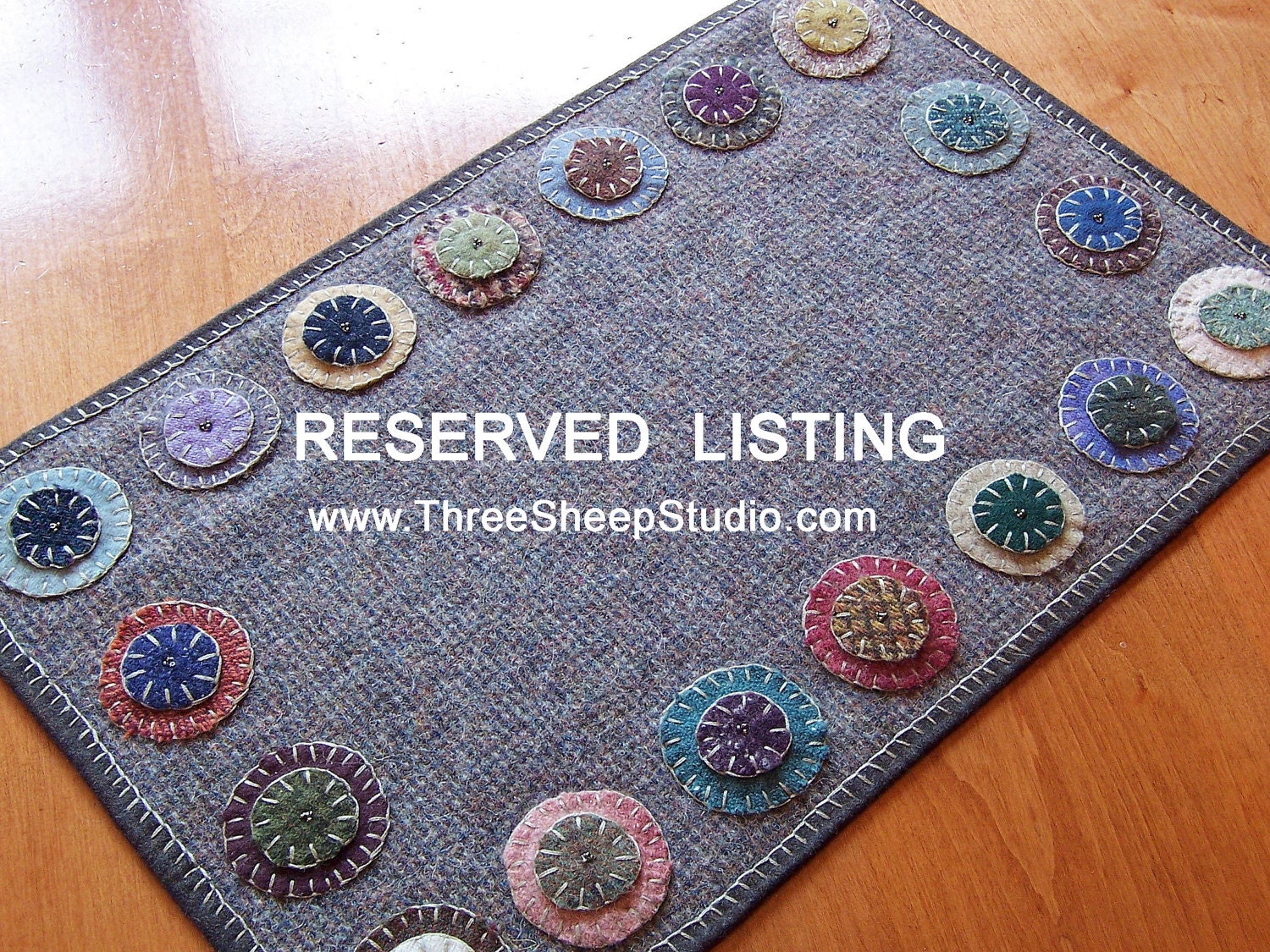 Hand Dyed Felted Wool for Rug Hooking, Applique and Sewing Projects / L94 - Reserved For Ashley