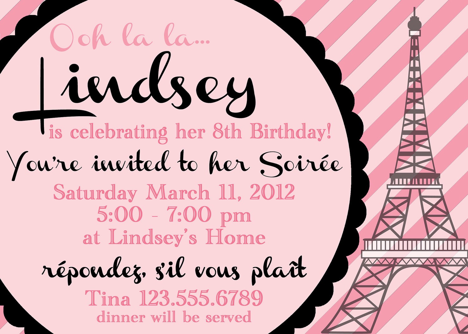 Custom Paris Invitation Il_570xn