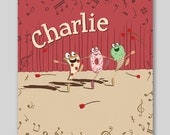 Childrens Pizza, Donut, & Ice Cream dancing on stage print 8.5 x 11