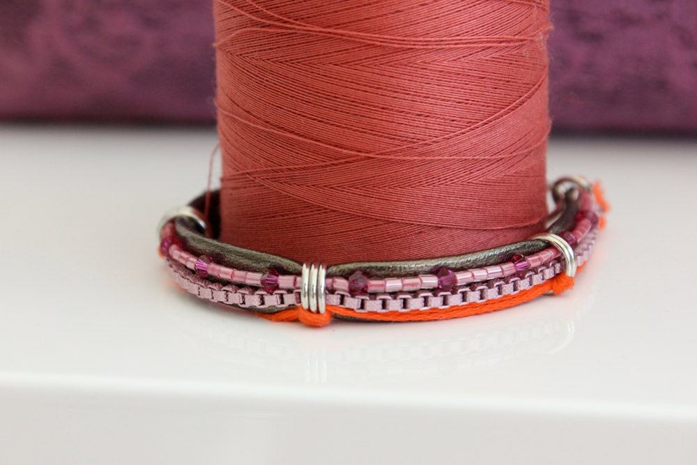Pink and orange Bracelet