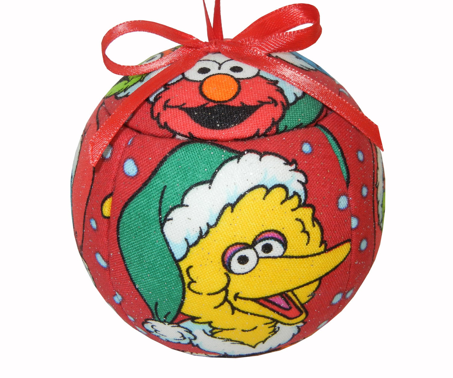 Sesame Street Quilted Kimekomi Christmas Holiday Tree Ornament