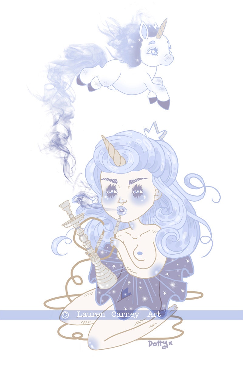 Unicorn Pipe Dream A4 Print