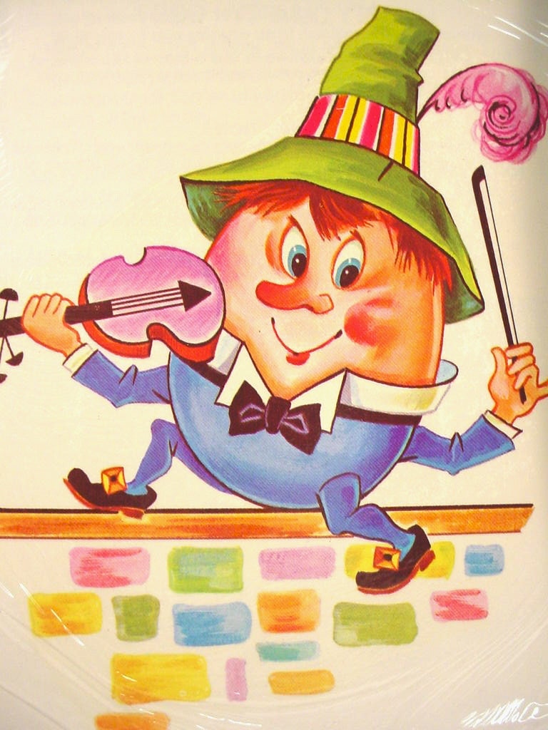 Vintage Humpty Dumpty Decal for Surface Design Embellishing in original packaging CUTE