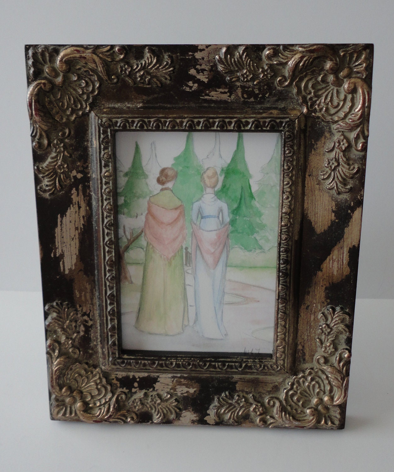 Friendship is the finest balm. Northanger Abbey art print. 5x7. Jane Austen.