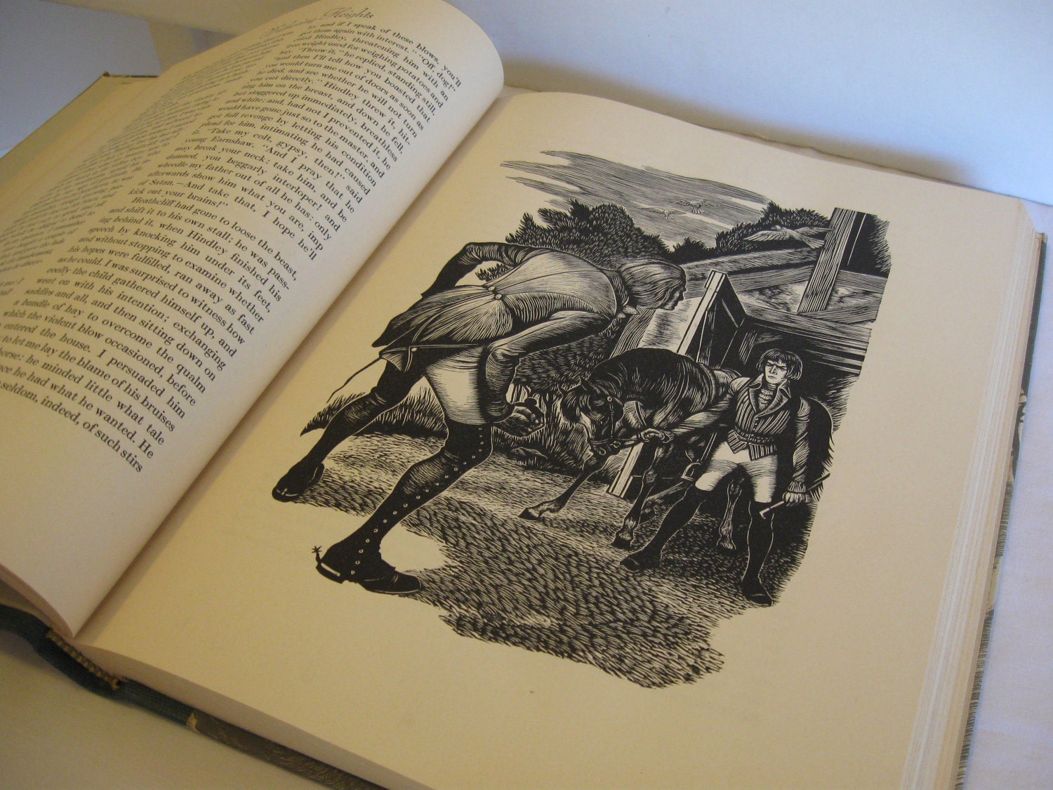 WUTHERING HEIGHTS  by Emily Bronte ANTIQUE Edition Gothic Story Illustrated by Fritz Eichenberg