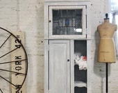Painted Cottage chic Shabby Dove Grey Hand Made Cabinet CC369