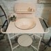 Painted Cottage Chic Shabby Pink Vintage Wash Stand VF290