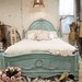 Painted Cottage Shabby Aqua Romantic Bed