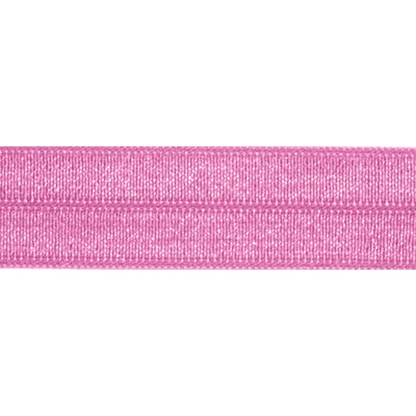 Rose Bloom Pink Fold Over Elastic For Baby Headbands - 5 Yards of 5/8 Inch FOE