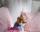 Blue and Pink Dog Tutu Harness Dog Dress