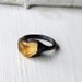 Copper Ring Citrine Ring Gem Stone Citrus Sunshine Yellow Artisan Handmade