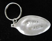 adult humor keychain, lottery scratch off  funny vintage silverplate spoon