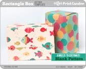 Gift Box Blank Template - Rectangle Box - Personal Use Only - Printable - DIY